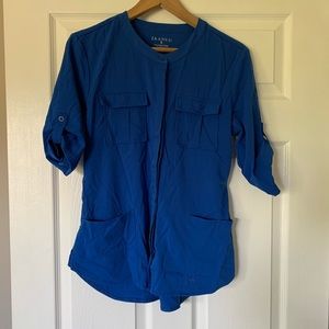 Jaanuu Button Up Scrub Top